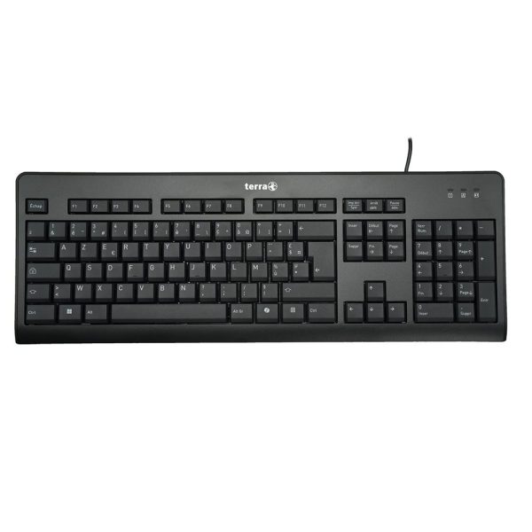 TERRA CLAVIER 1500 Cordon [FR] USB noir Copilot AZERTY, 105 - 180cm