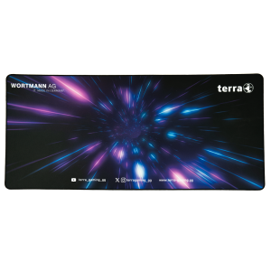 TERRA tapis de souris XXL PURE Gaming noir ; 900 x 400 x 3 mm