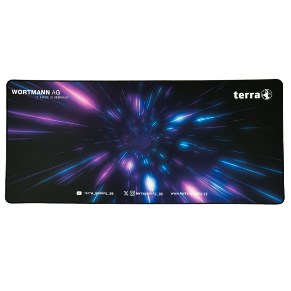 TERRA tapis de souris XXL PURE Gaming noir ; 900 x 400 x 3 mm